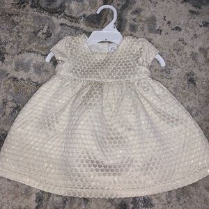 White and Gold BabyGirl Dress!